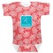 Coral & Teal Baby Bodysuit 3-6