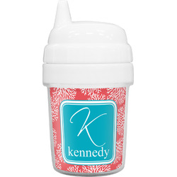 Coral & Teal Baby Sippy Cup (Personalized)