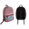Coral & Teal Backpack front and back - Apvl
