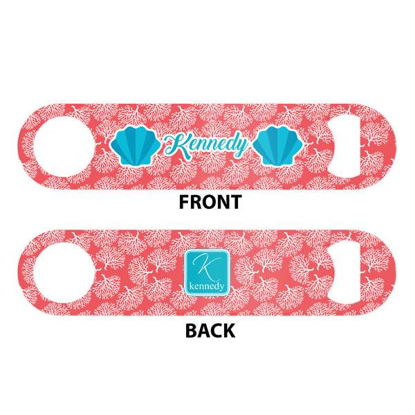 Coral & Teal Bar Bottle Opener - White - Approval