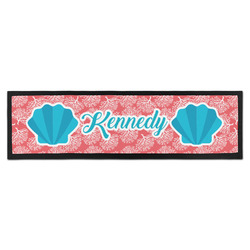 Coral & Teal Bar Mat - Large (Personalized)