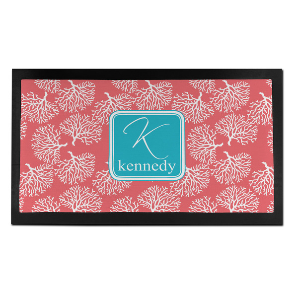 Custom Coral & Teal Bar Mat - Small (Personalized)