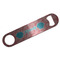 Coral & Teal Bar Opener - Silver - Front