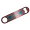 Coral & Teal Bar Bottle Opener - Silver w/ Name and Initial