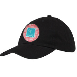 Coral & Teal Baseball Cap - Black (Personalized)