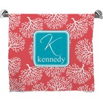 Coral & Teal Bath Towel (Personalized)