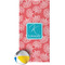 Coral & Teal Beach Towel (Personalized)