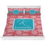 Coral & Teal Comforter Set - King (Personalized)