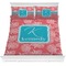 Coral & Teal Comforter Set - Full / Queen (Personalized)