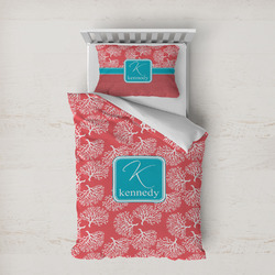 Coral & Teal Duvet Cover Set - Twin XL (Personalized)