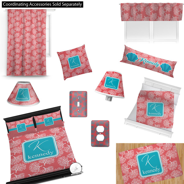 Coral & Teal Bedroom Decor & Accessories2