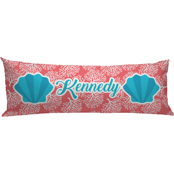 Custom Coral & Teal Body Pillow Case (Personalized)