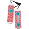 Coral & Teal Bookmark with tassel - Front and Back