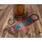 Coral & Teal Bottle Opener - In Use