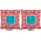 Coral & Teal Burlap Pillow Approval
