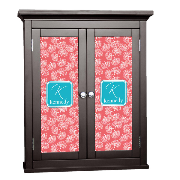 Custom Coral & Teal Cabinet Decal - Medium (Personalized)