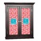 Coral & Teal Cabinet Decal - Custom Size (Personalized)