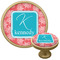 Coral & Teal Cabinet Knob - Gold (Personalized)