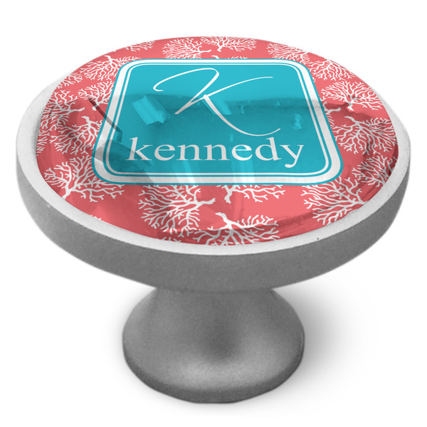 Custom Coral & Teal Cabinet Knob (Personalized)