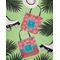 Coral & Teal Canvas Tote Lifestyle Front and Back- 13x13