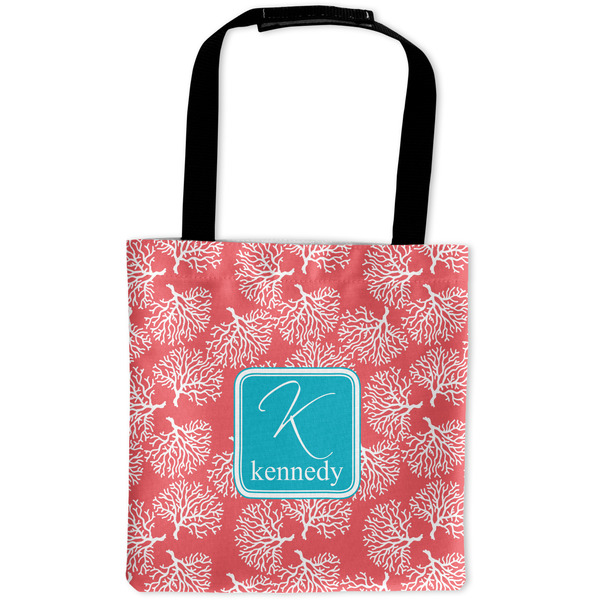 Custom Coral & Teal Auto Back Seat Organizer Bag (Personalized)