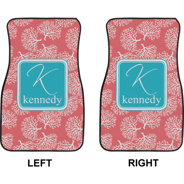 Coral & Teal Car Mat Front - Approval