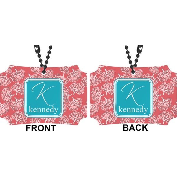 Coral & Teal Car Ornament - Berlin (Approval)