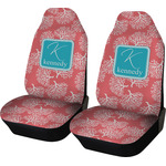 Coral & Teal Car Seat Covers (Set of Two) (Personalized)