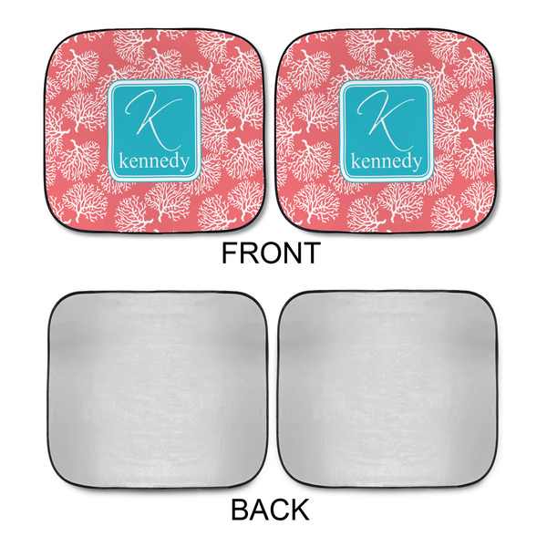 Coral & Teal Car Sun Shades - APPROVAL