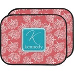Coral & Teal Car Floor Mats (Back Seat) (Personalized)