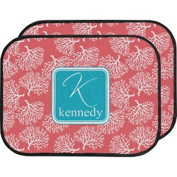 Coral & Teal Car Floor Mats (Back Seat) (Personalized)