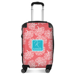 Coral & Teal Suitcase - 20" Carry On (Personalized)