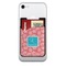 Coral & Teal Cell Phone Credit Card Holder w/ Phone