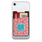 Coral & Teal 2-in-1 Cell Phone Credit Card Holder & Screen Cleaner (Personalized)