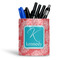 Coral & Teal Ceramic Pen Holder - Main