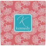 Coral & Teal Ceramic Tile Hot Pad (Personalized)