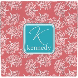 Coral & Teal Ceramic Tile Hot Pad (Personalized)