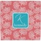 Coral & Teal Ceramic Tile Hot Pad (Personalized)