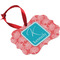 Coral & Teal Christmas Ornament