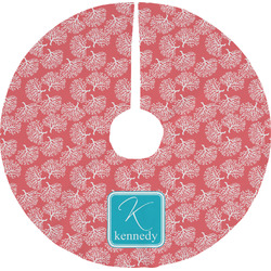 Coral & Teal Tree Skirt (Personalized)