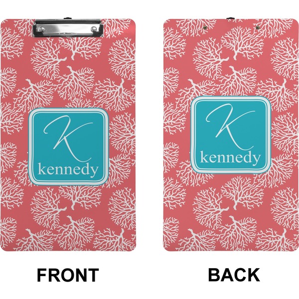 Coral & Teal Clipboard (Legal) (Front + Back)