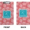 Coral & Teal Clipboard (Legal) (Front + Back)