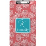 Coral & Teal Clipboard (Legal Size) (Personalized)