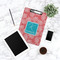 Coral & Teal Clipboard - Lifestyle Photo