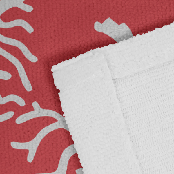 Coral & Teal Close up of Fabric