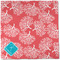 Coral & Teal Cloth Napkins - Personalized Dinner (Full Open)