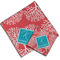 Coral & Teal Cloth Napkins - Personalized Lunch & Dinner (PARENT MAIN)