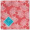 Coral & Teal Cloth Napkins - Personalized Lunch (Single Full Open)