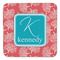 Coral & Teal Coaster Set - FRONT (one)