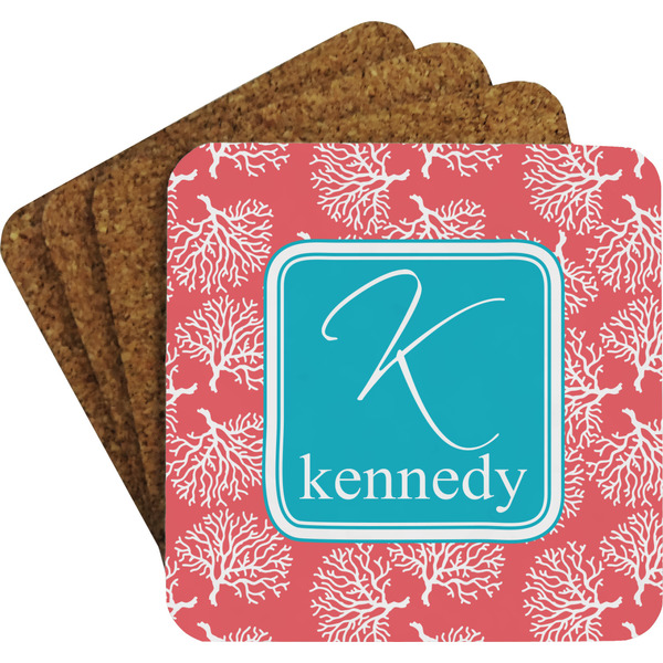 Coral & Teal Coaster Set (Personalized)
